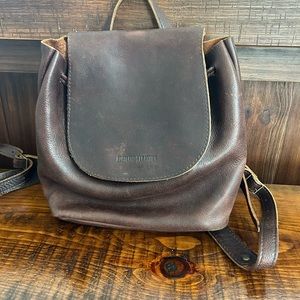Portland Leather drawstring backpack